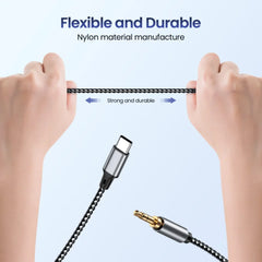 1m 1.5m 2m USB Type C To 3.5Mm Jack AUX Cable DAC USB-C Audio Adapter for Phone Headphones Car HIFI Stereo Sound Audio Connector 1m 1.5m 2m USB Type C To 3.5Mm Jack AUX Cable DAC USB-C Audio Adapter for Phone Headphones Car HIFI Stereo Sound Audio Connector