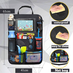 1pc/ 2pcs Car Seat Back Organizer 9 Storage Pockets with Touch Screen Tablet Holder Protector for Kids Children Car Accessories 1pc/ 2pcs Car Seat Back Organizer 9 Storage Pockets with Touch Screen Tablet Holder Protector for Kids Children Car Accessories