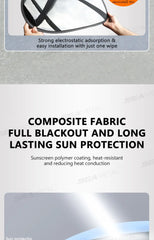 SEAMETAL Electrostatic Sun Visor for Car Side Window 4-Layer Sun Shade Curtains Anti-Glare UV-Blocker Auto Sun Protection Cover SEAMETAL Electrostatic Sun Visor for Car Side Window 4-Layer Sun Shade Curtains Anti-Glare UV-Blocker Auto Sun Protection Cover
