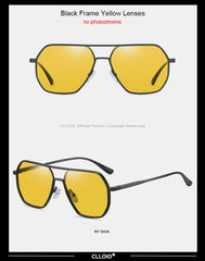 نظارات شمسية CLLOIO مضادة للتوهج للرؤية الليلية والنهارية للرجال والنساء مستقطبة للقيادة نظارات شمسية مربعة من الألومنيوم الضوئية UV400 نظارات شمسية CLLOIO مضادة للتوهج للرؤية الليلية والنهارية للرجال والنساء مستقطبة للقيادة نظارات شمسية مربعة من الألومنيوم الضوئية UV400