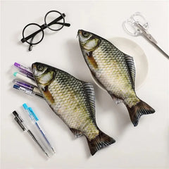1pc Creative and Quirky Gift Simulated Fish Pen Bag Simulated Crucian Carp Stationery Bag 1pc Creative and Quirky Gift Simulated Fish Pen Bag Simulated Crucian Carp Stationery Bag