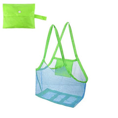 1pc Multicolor Large Mesh Beach Bag, Sand-Away Portable Tote With Convenient Hanging Hole, Breathable  Foldable Storage For Toys 1pc Multicolor Large Mesh Beach Bag, Sand-Away Portable Tote With Convenient Hanging Hole, Breathable  Foldable Storage For Toys