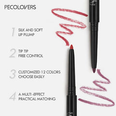 Waterproof Matte Lipliner Pencil Red Contour Tint Lipstick Long Lasting Non-stick Cup Moisturising Lips Makeup 12 Colors Waterproof Matte Lipliner Pencil Red Contour Tint Lipstick Long Lasting Non-stick Cup Moisturising Lips Makeup 12 Colors