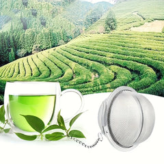 1PC/304 stainless steel flavored filter ball, tea filter ball, soup filter ball with extension chain hook 1PC/304 stainless steel flavored filter ball, tea filter ball, soup filter ball with extension chain hook