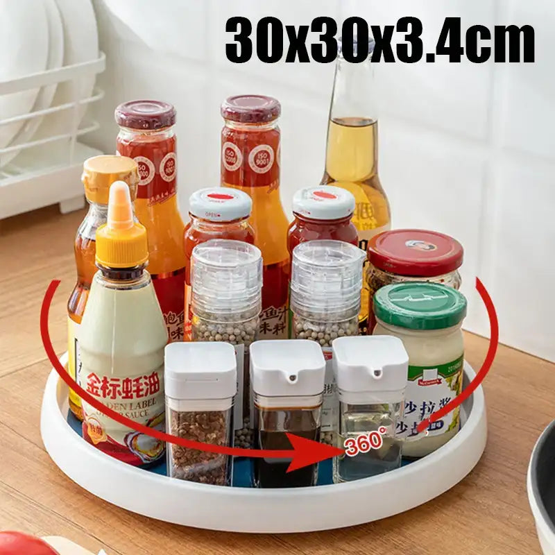1/4Pcs 360 Rotatable Anti Sliding Kitchen Condiment Rotatable Storage Rack Tableware Cabinet Round Multi Functional Storage Rack 1/4Pcs 360 Rotatable Anti Sliding Kitchen Condiment Rotatable Storage Rack Tableware Cabinet Round Multi Functional Storage Rack