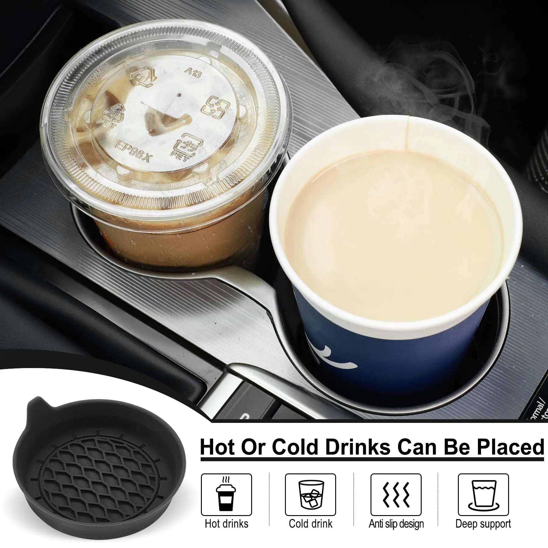 2/4pcs Car Cup Holder Coaster Silicone Cup Holder Insert Universal Non-Slip Cup Holders Car Accessories Interior Silent Cup Pad 2/4pcs Car Cup Holder Coaster Silicone Cup Holder Insert Universal Non-Slip Cup Holders Car Accessories Interior Silent Cup Pad