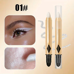 2 in 1 Pearly Eyeshadow Stick Pencil Waterproof Glitter Matte Eyeshadow Makeup High Pigmented Eyelid Under Crease Eyeshadow Pen 2 in 1 Pearly Eyeshadow Stick Pencil Waterproof Glitter Matte Eyeshadow Makeup High Pigmented Eyelid Under Crease Eyeshadow Pen