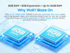 Blackview SHARK 8 Machine Android 13 8GB 128GB/256GB G99 6.78'' 120Hz 2.4K Display 64MP Camera Blackview SHARK 8 Machine Android 13 8GB 128GB/256GB G99 6.78'' 120Hz 2.4K Display 64MP Camera