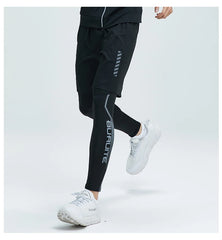 2-piece tight pants men's cycling base fitness shorts quick drying high elasticity sports set running training compression 2-piece tight pants men's cycling base fitness shorts quick drying high elasticity sports set running training compression