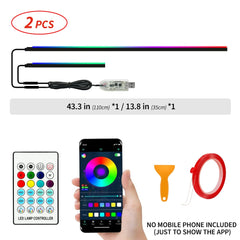 110cm  APP Control Car Ambient Lights LED Interior RGB Symphony Atmosphere Light  Acrylic Strips Dashboard Decoration Sunroof 110cm  APP Control Car Ambient Lights LED Interior RGB Symphony Atmosphere Light  Acrylic Strips Dashboard Decoration Sunroof