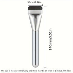 1/2Pc Multi-Use Foundation Ultra-Fine, Hypoallergenic Nylon Bristle Oval Foundation Brush - Perfect for Face Contouring 1/2Pc Multi-Use Foundation Ultra-Fine, Hypoallergenic Nylon Bristle Oval Foundation Brush - Perfect for Face Contouring