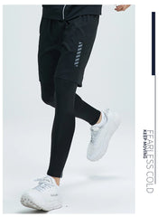 2-piece tight pants men's cycling base fitness shorts quick drying high elasticity sports set running training compression 2-piece tight pants men's cycling base fitness shorts quick drying high elasticity sports set running training compression