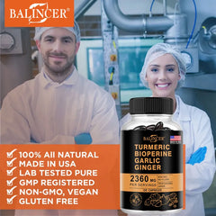 Turmeric and Black Pepper Ginger - Joint Support Supplement Containing Piperin and 95% Curcumin. Digestive and Immune Support Turmeric and Black Pepper Ginger - Joint Support Supplement Containing Piperin and 95% Curcumin. Digestive and Immune Support