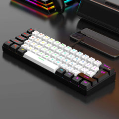 60% wired gaming keyboard, RGB backlight ultra compact mini keyboard, waterproof small compact 61 key keyboard for pc/Mac gamers 60% wired gaming keyboard, RGB backlight ultra compact mini keyboard, waterproof small compact 61 key keyboard for pc/Mac gamers