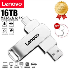 Lenovo 16TB USB Flash Drive USB3.2 High Speed Transfer Metal Type C U Flash Portable Mini PenDrive Memory Waterproof Pen Drive Lenovo 16TB USB Flash Drive USB3.2 High Speed Transfer Metal Type C U Flash Portable Mini PenDrive Memory Waterproof Pen Drive