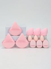 12-Piece All-Purpose Makeup Sponge Set, Made of 3 Loose Powder Puffs, 3 Mini Air Cushion Puffs, 3 Beauty Eggs and 3 Mini Beauty 12-Piece All-Purpose Makeup Sponge Set, Made of 3 Loose Powder Puffs, 3 Mini Air Cushion Puffs, 3 Beauty Eggs and 3 Mini Beauty