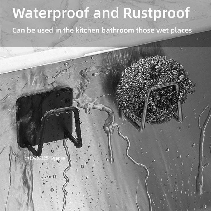 1/3/6pcs Stainless Steel Sink Sponge Rack For Sponge Steel Wire Ball Draining Paste The Inner Wall Of The Sink Kitchen Supplies 1/3/6pcs Stainless Steel Sink Sponge Rack For Sponge Steel Wire Ball Draining Paste The Inner Wall Of The Sink Kitchen Supplies