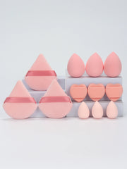 12-Piece All-Purpose Makeup Sponge Set, Made of 3 Loose Powder Puffs, 3 Mini Air Cushion Puffs, 3 Beauty Eggs and 3 Mini Beauty 12-Piece All-Purpose Makeup Sponge Set, Made of 3 Loose Powder Puffs, 3 Mini Air Cushion Puffs, 3 Beauty Eggs and 3 Mini Beauty