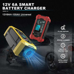 12V6A smart battery charger AGM Start stop battery European regulation full stop reverse protection lead-acid charger 12V6A smart battery charger AGM Start stop battery European regulation full stop reverse protection lead-acid charger