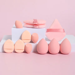 12-Piece All-Purpose Makeup Sponge Set, Made of 3 Loose Powder Puffs, 3 Mini Air Cushion Puffs, 3 Beauty Eggs and 3 Mini Beauty 12-Piece All-Purpose Makeup Sponge Set, Made of 3 Loose Powder Puffs, 3 Mini Air Cushion Puffs, 3 Beauty Eggs and 3 Mini Beauty