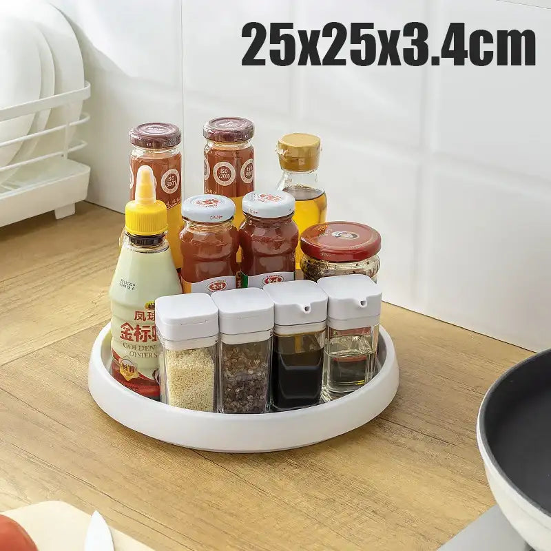 1/4Pcs 360 Rotatable Anti Sliding Kitchen Condiment Rotatable Storage Rack Tableware Cabinet Round Multi Functional Storage Rack 1/4Pcs 360 Rotatable Anti Sliding Kitchen Condiment Rotatable Storage Rack Tableware Cabinet Round Multi Functional Storage Rack