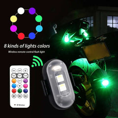 1-6PCS Wireless LED Drone Strobe Light for Motorcycle Car Bike Remote Control Warning Light Indicator Light USB Charging 8Colors 1-6PCS Wireless LED Drone Strobe Light for Motorcycle Car Bike Remote Control Warning Light Indicator Light USB Charging 8Colors