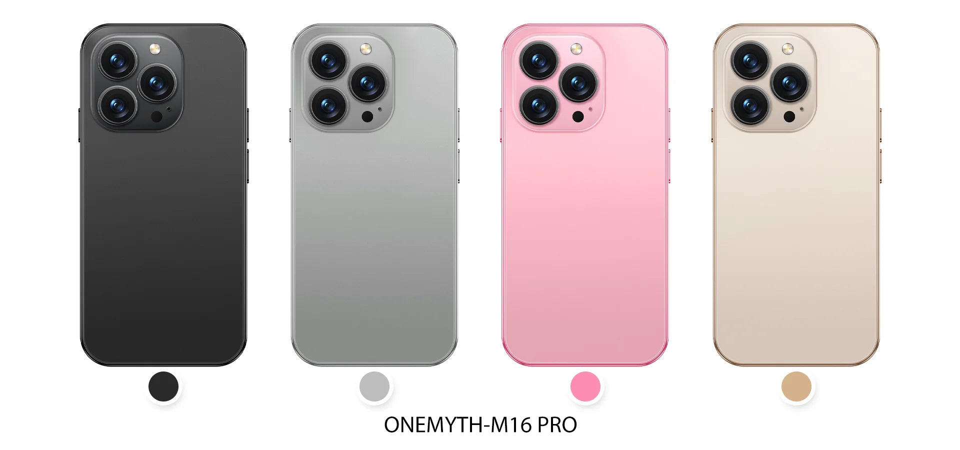 Mumzar ONEMYTH M16 PRO mini smartphone Android 10 UAE in black gray pink and gold with triple camera array Mumzar ONEMYTH M16 PRO mini smartphone Android 10 UAE in black gray pink and gold with triple camera array