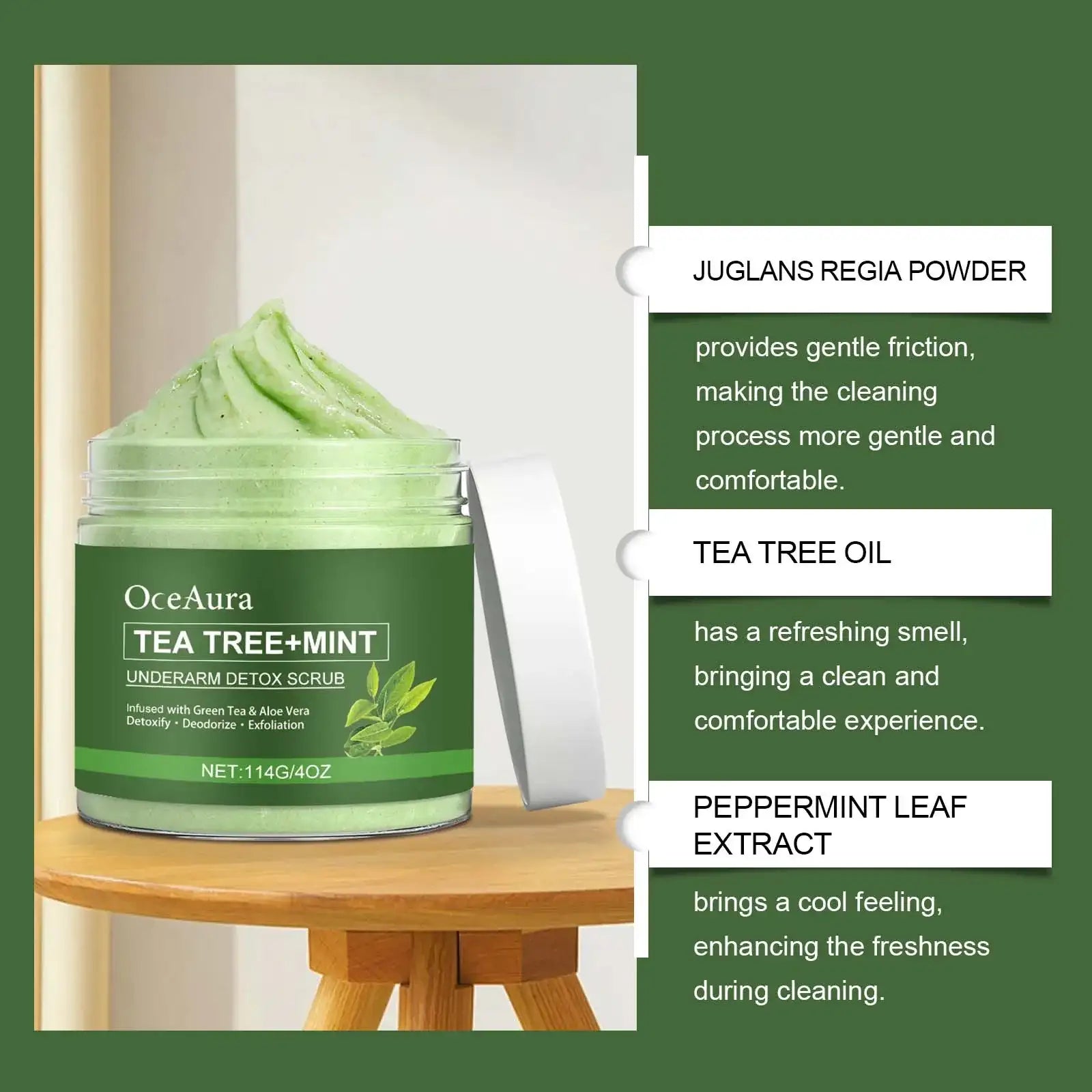 "Gentle Underarm Scrub - Exfoliating & Brightening Treatment For Smooth Skin, Helps Remove Impurities & Refresh, All Skin Types "Gentle Underarm Scrub - Exfoliating & Brightening Treatment For Smooth Skin, Helps Remove Impurities & Refresh, All Skin Types