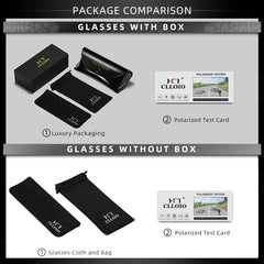 نظارات شمسية CLLOIO مضادة للتوهج للرؤية الليلية والنهارية للرجال والنساء مستقطبة للقيادة نظارات شمسية مربعة من الألومنيوم الضوئية UV400 نظارات شمسية CLLOIO مضادة للتوهج للرؤية الليلية والنهارية للرجال والنساء مستقطبة للقيادة نظارات شمسية مربعة من الألومنيوم الضوئية UV400
