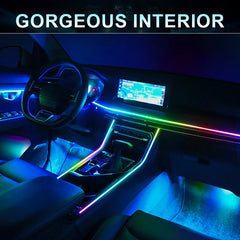 10/14/18 in 1 Led Car Ambient Lights 213 64 Color RGB Symphony Streamer Bluetooth Rainbow Acrylic Strips Atmosphere Lamp Kit 12V 10/14/18 in 1 Led Car Ambient Lights 213 64 Color RGB Symphony Streamer Bluetooth Rainbow Acrylic Strips Atmosphere Lamp Kit 12V