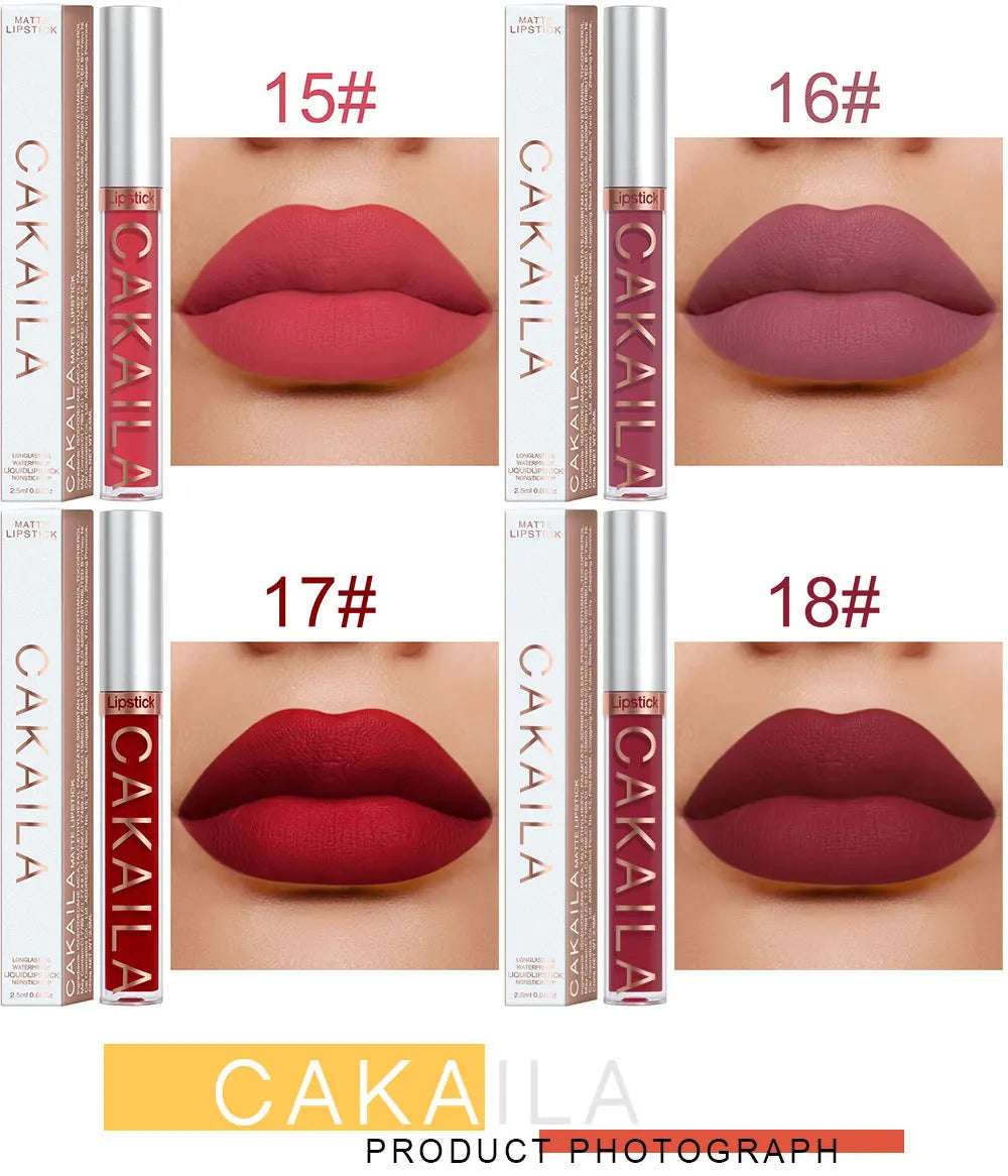 18 Color Lipstick Matte Non-stick Cup Waterproof Lip Gloss 18 Color Lipstick Matte Non-stick Cup Waterproof Lip Gloss