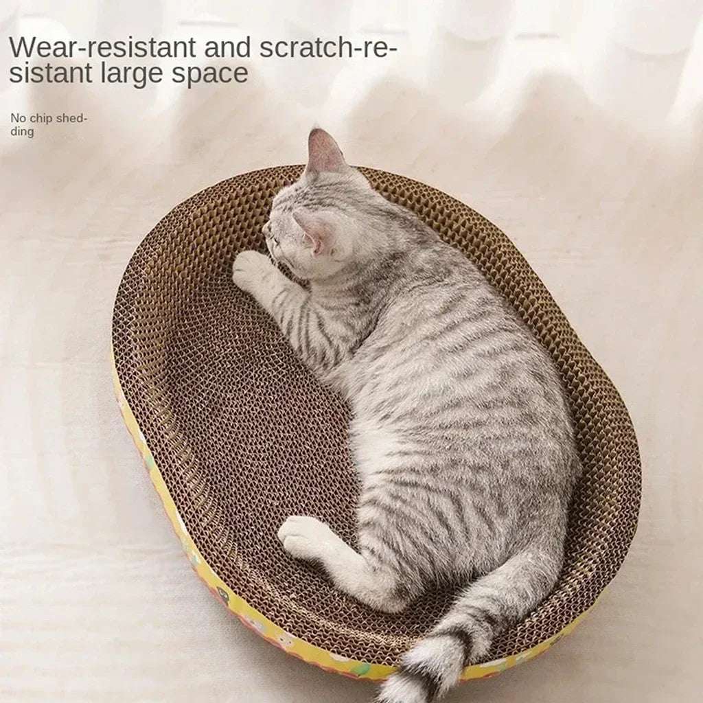 Cat Scratching Board Protect Furniture Grinding Claw Toys Oval Corrugated Paper Wear-resistant Cat Nest Cat Accessories Cat Scratching Board Protect Furniture Grinding Claw Toys Oval Corrugated Paper Wear-resistant Cat Nest Cat Accessories