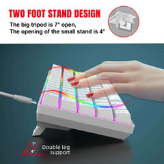 60% wired gaming keyboard, RGB backlight ultra compact mini keyboard, waterproof small compact 61 key keyboard for pc/Mac gamers 60% wired gaming keyboard, RGB backlight ultra compact mini keyboard, waterproof small compact 61 key keyboard for pc/Mac gamers