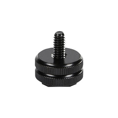 1/4 Hot Shoe Mount Phone Holder Dual Nut Cold Shoe Adapter Bracket For Double-Layer Camera Hot Shoe Adapter Accessories 1/4 Hot Shoe Mount Phone Holder Dual Nut Cold Shoe Adapter Bracket For Double-Layer Camera Hot Shoe Adapter Accessories