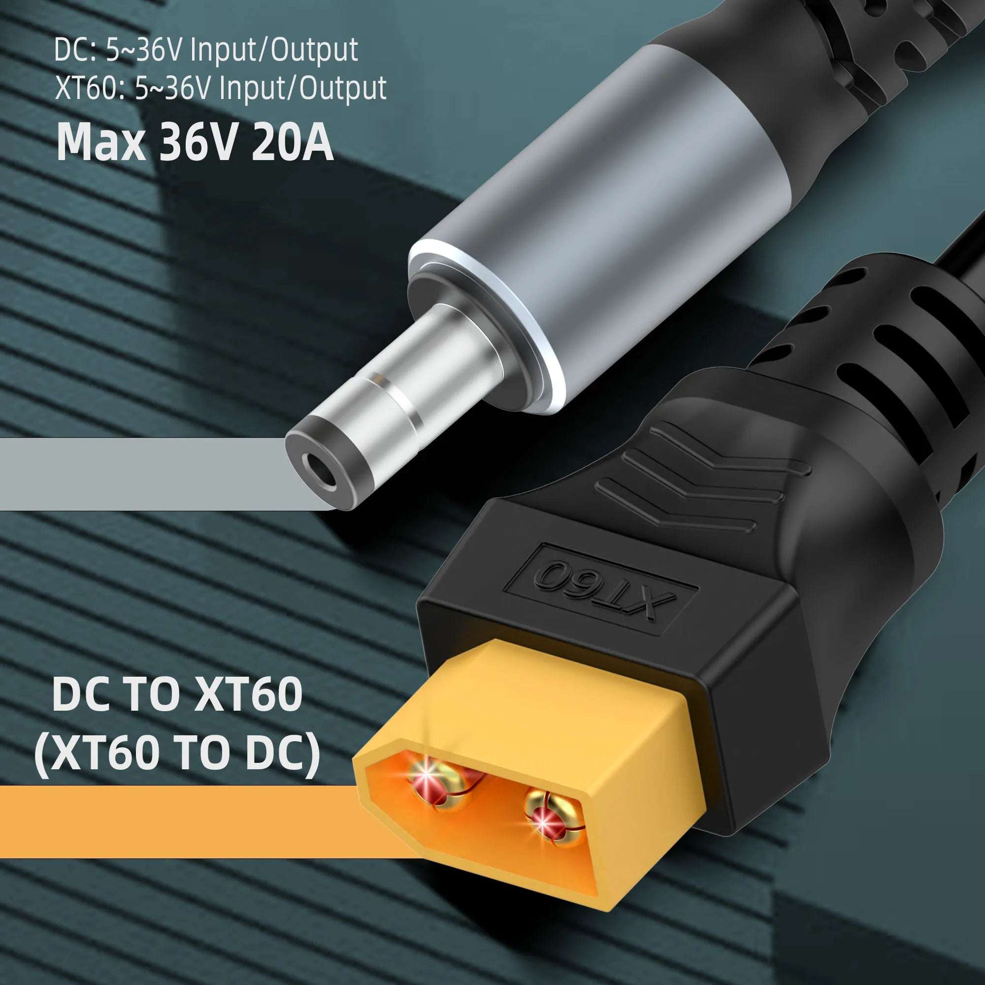 16AWG XT60 Female To DC5521 Male Power Cable Adapter for Solar Power Station and Laptops 16AWG XT60 Female To DC5521 Male Power Cable Adapter for Solar Power Station and Laptops