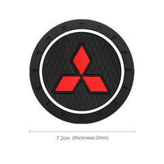 1/2Pcs Car Coaster Water Cup Slot Non-Slip Mat Pad For Mitsubishi Lancer 10 9 EX Outlander 3 ASX L200 Competition Car Styling 1/2Pcs Car Coaster Water Cup Slot Non-Slip Mat Pad For Mitsubishi Lancer 10 9 EX Outlander 3 ASX L200 Competition Car Styling