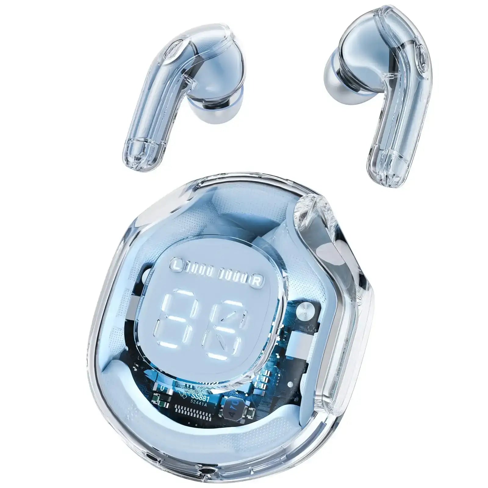 T8 PRO Tws Bluetooth Earbuds Transparent with LED Digital Display Wireless In-Ear Earphone for Xiaomi Huawei iPhone Headphone T8 PRO Tws Bluetooth Earbuds Transparent with LED Digital Display Wireless In-Ear Earphone for Xiaomi Huawei iPhone Headphone