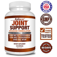 60/120 Glucosamine & Chondroitin & MSM 3-in-1 Capsules - Joint Health Support Supplement - Non-GMO, Vegetarian Capsules 60/120 Glucosamine & Chondroitin & MSM 3-in-1 Capsules - Joint Health Support Supplement - Non-GMO, Vegetarian Capsules