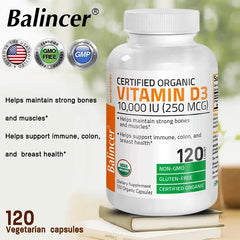 Vitamin D3 10,000IU (250MCG) - Bone, Muscle & Colon Health, Non-GMO, Gluten-Free Vitamin D3 10,000IU (250MCG) - Bone, Muscle & Colon Health, Non-GMO, Gluten-Free