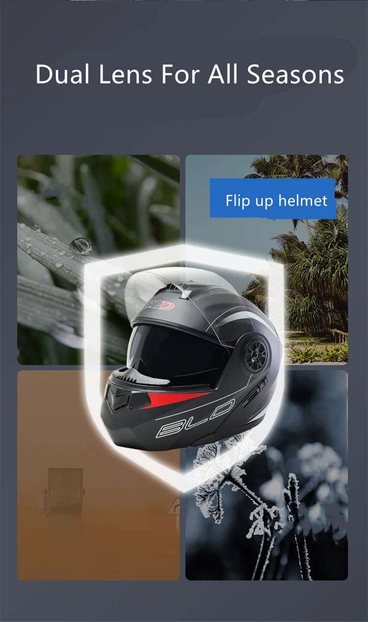 BLD Personalised Motorcycle Full Face Helmet Men Women Fashion Dual Lens Helmets Motocross Racing Modular Flip Up Casco Moto BLD Personalised Motorcycle Full Face Helmet Men Women Fashion Dual Lens Helmets Motocross Racing Modular Flip Up Casco Moto