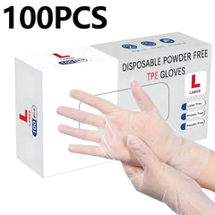 100PCS Disposable TPE Gloves Kitchen Bathroom Restaurant Camping Travel Waterproof Oil-Proof Household Cleaning Tools 100PCS Disposable TPE Gloves Kitchen Bathroom Restaurant Camping Travel Waterproof Oil-Proof Household Cleaning Tools