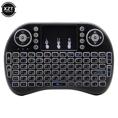 2.4G Mini Wireless Keyboard 3 Color Backlit I8 English Russian Air Mouse Touchpad Remote Control For Laptop TV BOX USB Receiver 2.4G Mini Wireless Keyboard 3 Color Backlit I8 English Russian Air Mouse Touchpad Remote Control For Laptop TV BOX USB Receiver