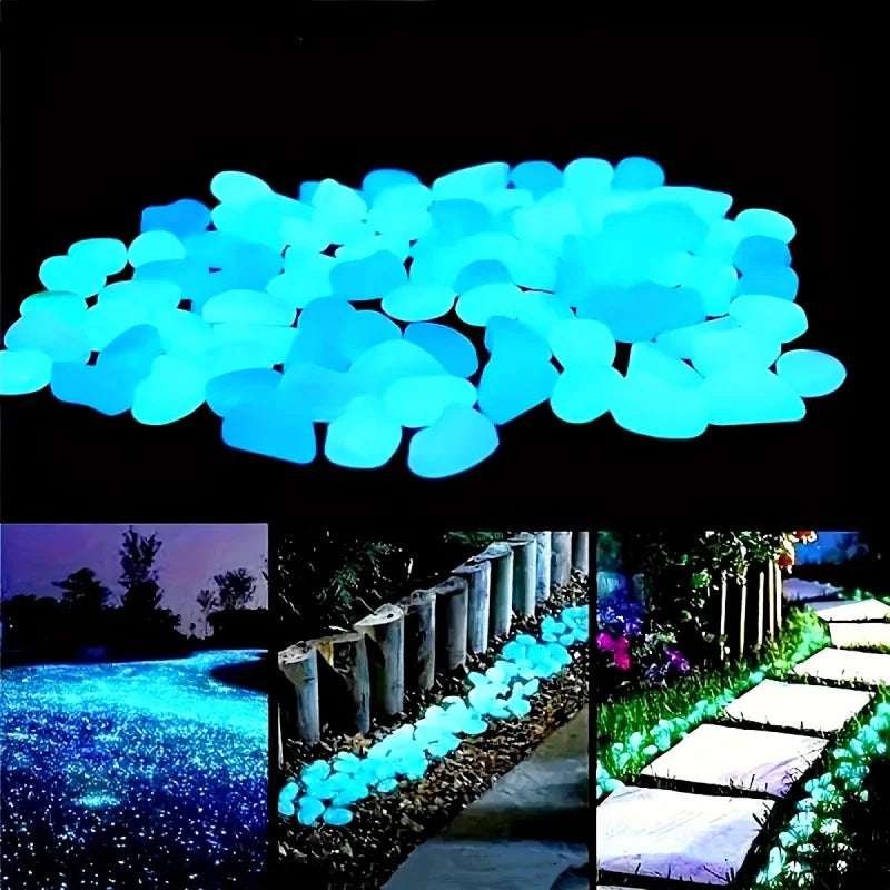 100pcs Glow In The Dark Pebbles, Resin Luminous Stones For Landscape, Garden Paths, Potted Plants, Parks, Aquarium Decor, 100pcs Glow In The Dark Pebbles, Resin Luminous Stones For Landscape, Garden Paths, Potted Plants, Parks, Aquarium Decor,