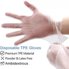 100PCS Disposable TPE Gloves Kitchen Bathroom Restaurant Camping Travel Waterproof Oil-Proof Household Cleaning Tools 100PCS Disposable TPE Gloves Kitchen Bathroom Restaurant Camping Travel Waterproof Oil-Proof Household Cleaning Tools