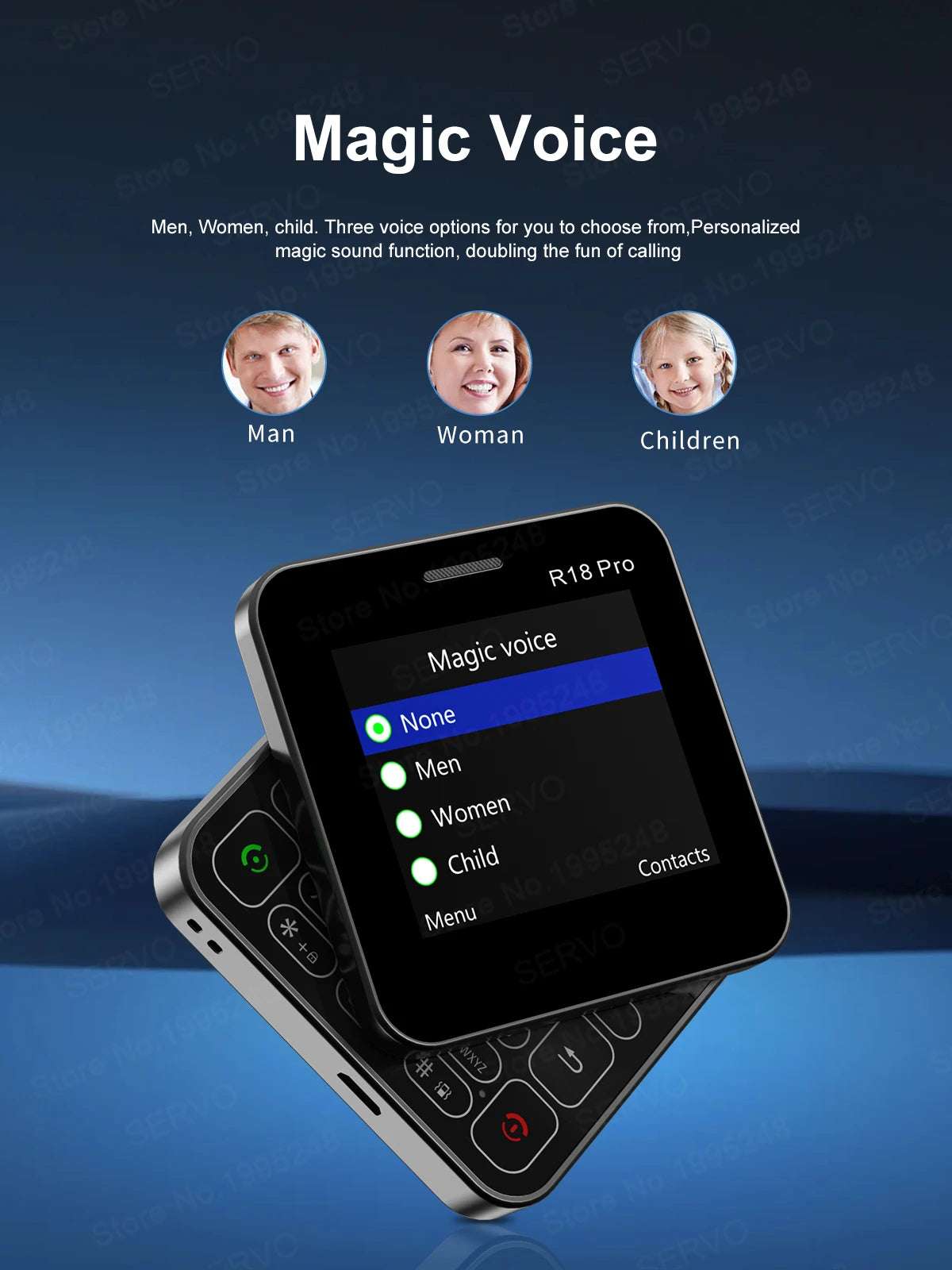 SERVO R18 PRO Side Slider Mobile Phone 2.4" Rotate Display Dual SIM Standby Magic Voice Flashlight 2G GSM Card Button Cellphones SERVO R18 PRO Side Slider Mobile Phone 2.4" Rotate Display Dual SIM Standby Magic Voice Flashlight 2G GSM Card Button Cellphones