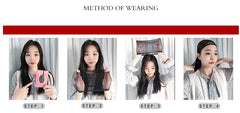 Korea Hair Extensions Synthetic Cute JK Girl Cosplay Air Bangs Wig Breathable Head Cover 50cm Long Straight Wig Hat for Women Korea Hair Extensions Synthetic Cute JK Girl Cosplay Air Bangs Wig Breathable Head Cover 50cm Long Straight Wig Hat for Women