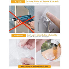 Self Adhesive Hooks Heavy Duty Wall Hooks Transparent Multi-Purpose Rack Door Key Towel Wall Hook For Bathroom Kitchen Organizer Self Adhesive Hooks Heavy Duty Wall Hooks Transparent Multi-Purpose Rack Door Key Towel Wall Hook For Bathroom Kitchen Organizer