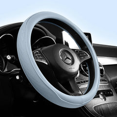 Napa Leather Perforated Patchwork Car Steering Wheel Cover, Non-slip, Breathable, Universal 15 Inch (Approx. 38cm) Napa Leather Perforated Patchwork Car Steering Wheel Cover, Non-slip, Breathable, Universal 15 Inch (Approx. 38cm)
