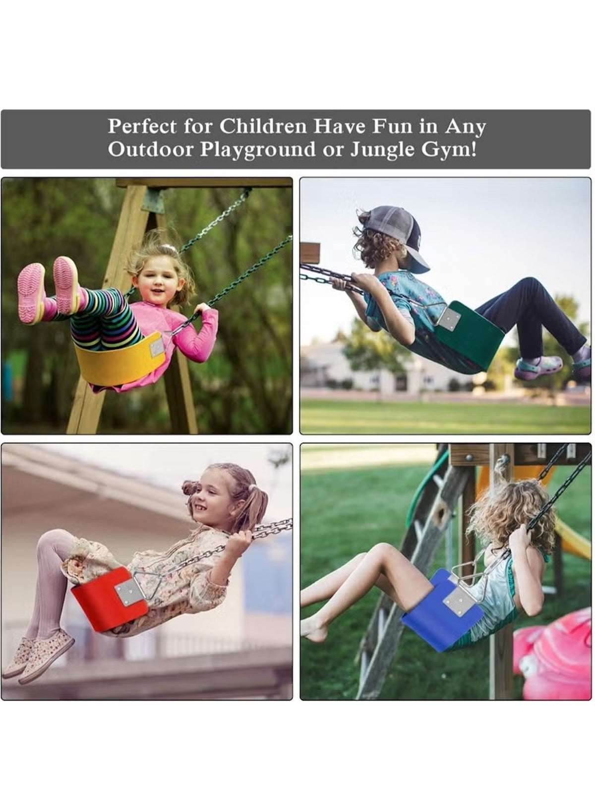 Kids Single Swing Seat – Outdoor Playground Fun (Without Chain) Kids Single Swing Seat – Outdoor Playground Fun (Without Chain)
