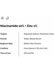 نياسيناميد 10% وزنك 1% شفاف 30 مل نياسيناميد 10% وزنك 1% شفاف 30 مل